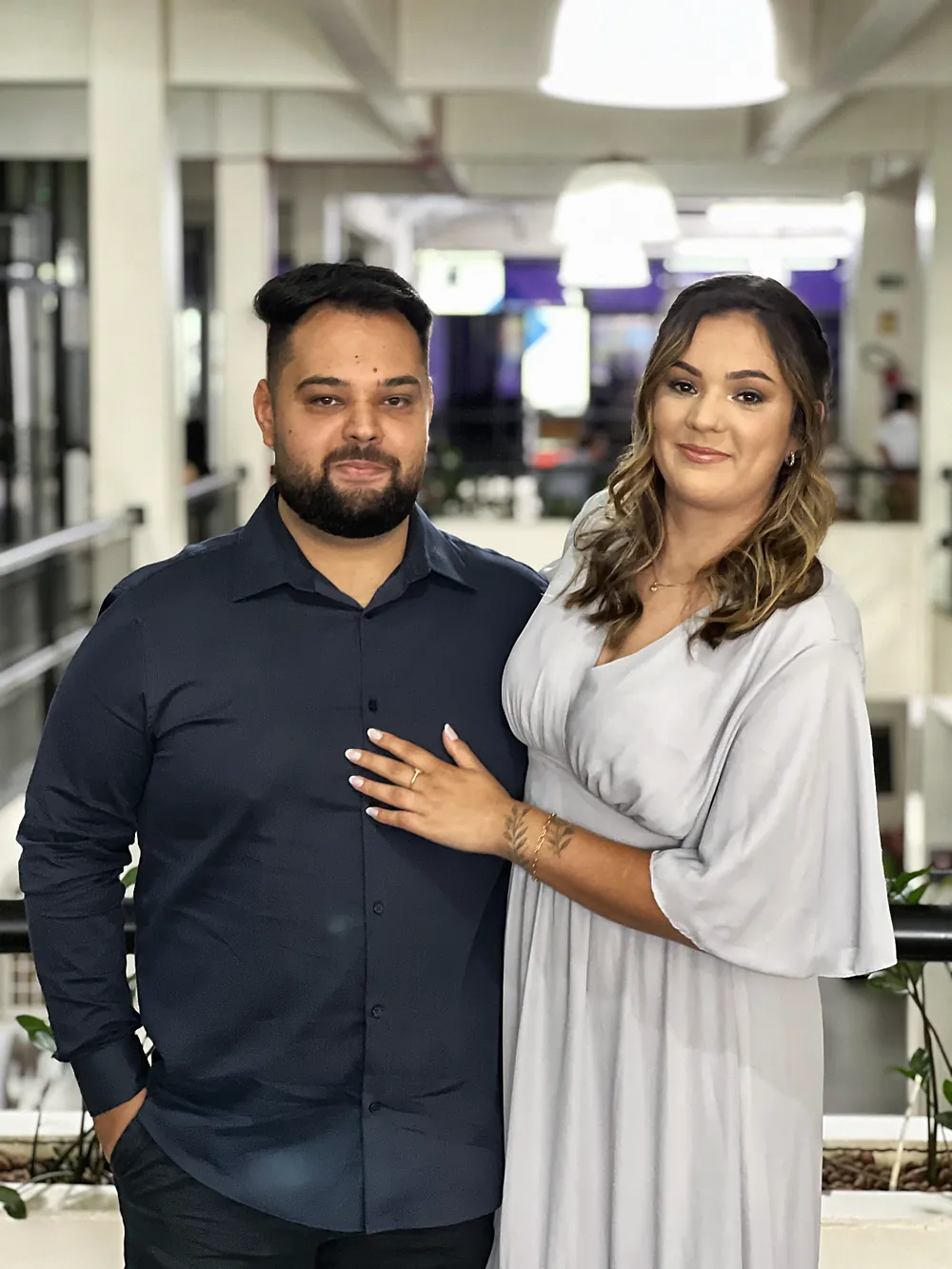 Gabi e Felipe no dia do casamento